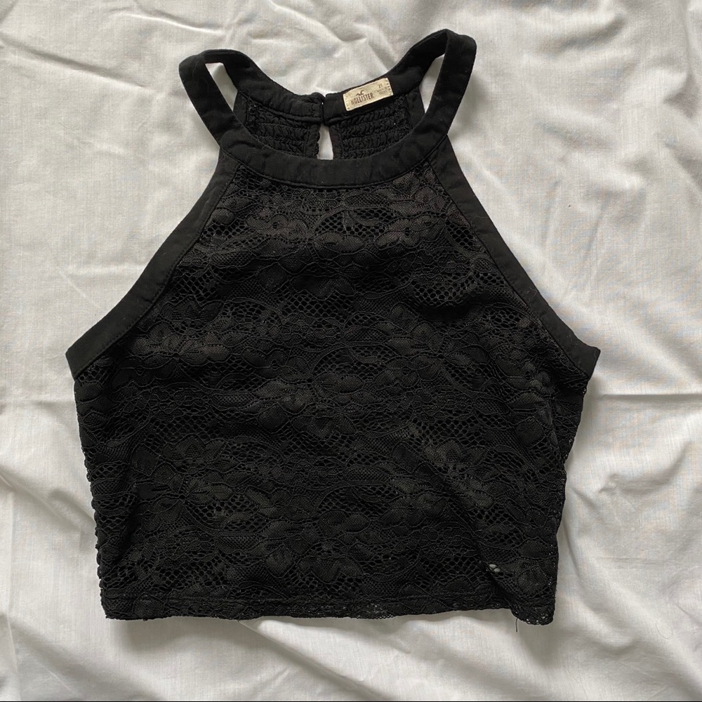 Lace Halter Crop Top